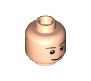 LEGO Light Flesh Minifigure Head with Smile and White Pupils (Recessed Solid Stud) (15123 / 50181)