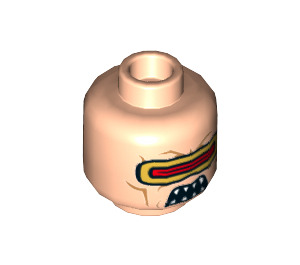LEGO Light Flesh Mutant Leader Minifigure Head (Recessed Solid Stud) (3626 / 33541)