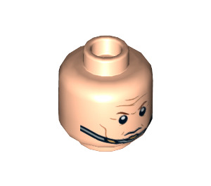 LEGO Light Flesh Nova Corps Officer Minifigure Head (Recessed Solid Stud) (3626 / 18360)