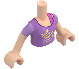 LEGO Light Flesh Paisley (Lavender Shirt with Dark Pink Strap) Friends Torso (73141 / 92456)