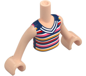 LEGO Licht vleeskleurig Paisley met Stripey Top Friends Torso (92456)