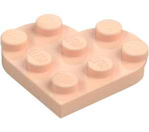 LEGO Licht vleeskleurig Plaat 3 x 3 Rond Hart (39613)