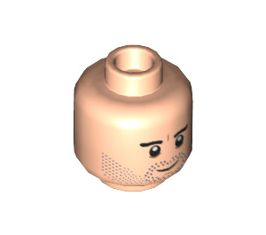 LEGO Light Flesh Poe Dameron Minifigure Head (Recessed Solid Stud) (3626 / 23834)