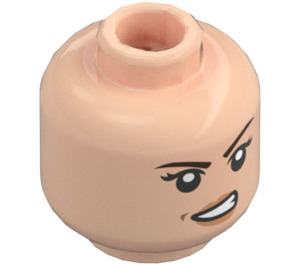 LEGO Carne chiaro Principessa Leia Minifigure Testa (Perno solido incassato) (3626 / 47183)