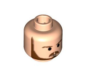 LEGO Light Flesh Qui-Gon Jinn Head (Safety Stud) (3626 / 83800)