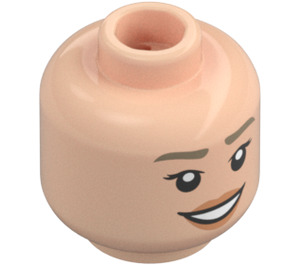 LEGO Světlá tělová Rachel Zelená Hlava (Zapuštěný pevný cvoček) (3626 / 77719)