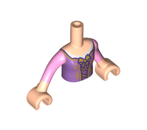 LEGO Carne claro Rapunzel con Vestido y Flor en Pelo Friends Torso (35677 / 92456)