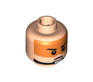 LEGO Light Flesh Rebel Pilot Head (Safety Stud) (88696 / 92053)