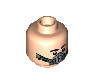 LEGO Light Flesh Resistance Bombardier Minifigure Head (Recessed Solid Stud) (3626 / 35078)