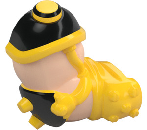 LEGO Beige Léger Roadhog Droite Bras avec Jaune Épaule Elbow Coussinets et Noir Wrist Gardien (65004)