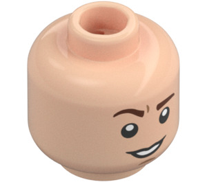 LEGO Lätt Hudfärgad Samwise Gamgee med Sand Blå Kappa Minifigur Huvud (Infälld solid knopp) (3626 / 98031)