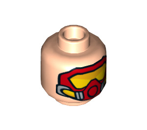 LEGO Light Flesh Scuba Robin Minifigure Head (Recessed Solid Stud) (3626 / 20194)