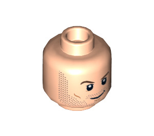 LEGO Licht Vleeskleurig Star-Lord - Masker Minifigure Hoofd (Verzonken Solid Stud) (3626 / 18119)