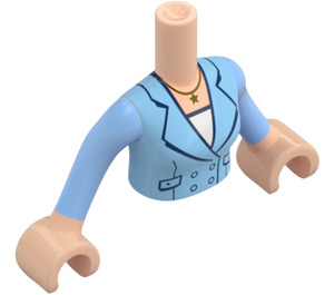 LEGO Licht vleeskleurig Stephanie met Licht Blauw Pak Friends Torso (73152 / 92456)