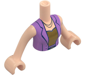 LEGO Lys hudfarvet Stephanie med Lilla Dragt Friends Torso (73152 / 92456)