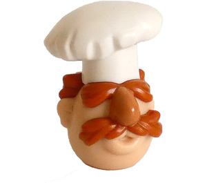 LEGO Carne claro Swedish Chef Cabeza con Sombrero