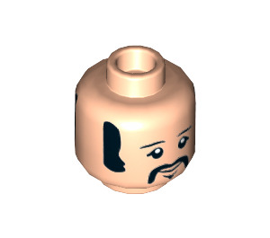 LEGO Light Flesh The Beatles - Ringo Minifigure Head (Recessed Solid Stud) (3626 / 29734)