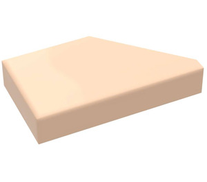 LEGO Light Flesh Tile 1 x 2 45° Angled Cut Left (5091)