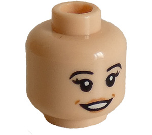 LEGO Lätt Hudfärgad Tina Goldstein Minifigur Huvud (Infälld solid knopp) (3626 / 28270)