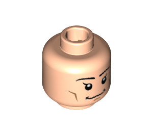 LEGO Light Flesh Wonder twin Zan Minifigure Head (Recessed Solid Stud) (3626 / 36141)