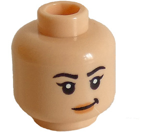 LEGO Lys hud Yaz Minifigur Hode (Forsenket solid knott) (3626 / 80596)