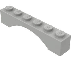 LEGO Ljusgrå Båge 1 x 6 Kontinuerlig båge (3455)