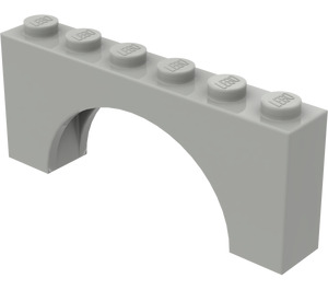 LEGO Hellgrau Bogen 1 x 6 x 2 Dickes Oberteil und verstärkte Unterseite (3307)
