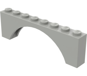 LEGO Light Gray Arch 1 x 8 x 2 Thick Top and Reinforced Underside (3308)