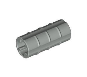 LEGO Light Gray Axle Connector (Ridged with 'x' Hole) (6538)