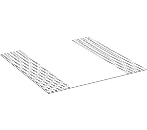 LEGO Gris clair Plaque de Base 32 x 32 (7-Stud) Droit avec Plaine Runway (Large)