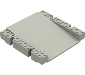 LEGO Hellgrau Grundplatte Platform 16 x 16 x 2.3 Ramp (2642)