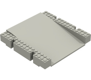 레고 라이트 그레이 베이스 플레이트 Platform 16 x 16 x 2.3 비탈길 (2642)