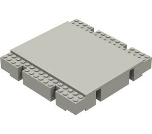 LEGO Lichtgrijs Grondplaat Platform 16 x 16 x 2.3 Rechtdoor (2617)