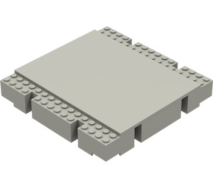 LEGO Light Gray Baseplate Platform 16 x 16 x 2.3 Straight (2617)