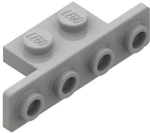 LEGO Lysegrå Beslag 1 x 2 - 1 x 4 med afrundede hjørner (2436 / 10201)