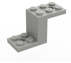 LEGO Light Gray Bracket 2 x 5 x 2.3 without Inside Stud Holder (6087)