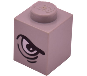 LEGO Lichtgrijs Steen 1 x 1 met Rechtsaf Arched Eye (3005)