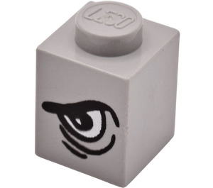 LEGO Lichtgrijs Steen 1 x 1 met met Links Arched Eye (3005)
