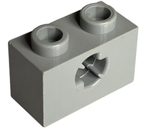 LEGO Light Gray Brick 1 x 2 with Axle Hole ('X' Opening) (32064)