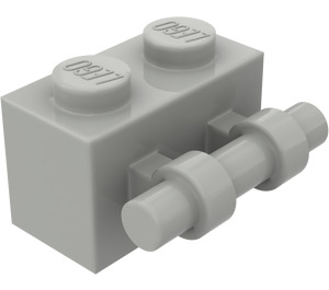 LEGO Light Gray Brick 1 x 2 with Handle (30236)
