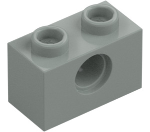 LEGO Grigio chiaro Mattoncino 1 x 2 con Foro (3700)