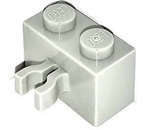 LEGO Light Gray Brick 1 x 2 with Vertical Clip (Gap in Clip) (30237)