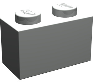 LEGO Light Gray Brick 1 x 2 without Bottom Tube (3065 / 35743)
