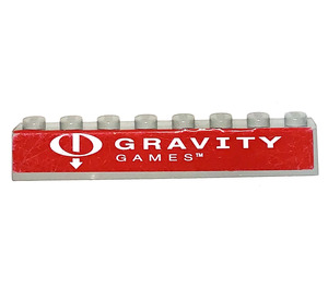 LEGO Lichtgrijs Steen 1 x 8 met 'GRAVITY GAMES' Sticker (3008)