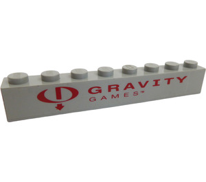 LEGO Lichtgrijs Steen 1 x 8 met "GRAVITY GAMES" Sticker (3008)