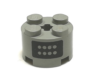 LEGO Light Gray Brick 2 x 2 Round with Buttons (3941)