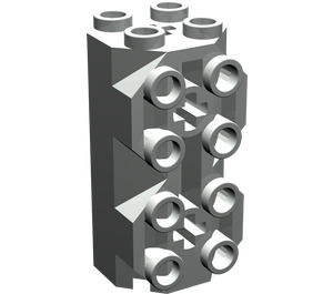 LEGO Gris clair Brique 2 x 2 x 3.3 Octagonal avec Goujons latéraux (6042)