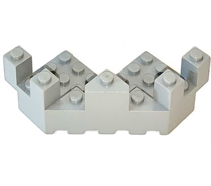 LEGO Light Gray Brick 7 x 7 x 2.3 Turret Quarter (6072)