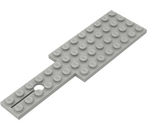 LEGO Light Gray Car Base 4 x 14 with Hole and Steering Gear Slot