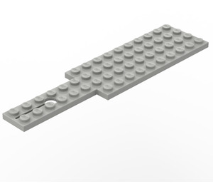 LEGO Light Gray Car Base 4 x 16 with Hole and Steering Gear Slot